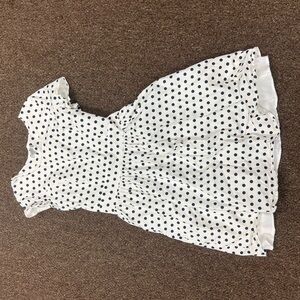 DownEast Ivory Dress with Navy Dots